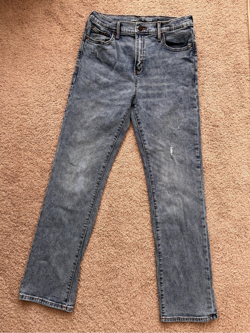 Old Navy Boy’s size 18 (teens) Washed Blue Straight Jeans
